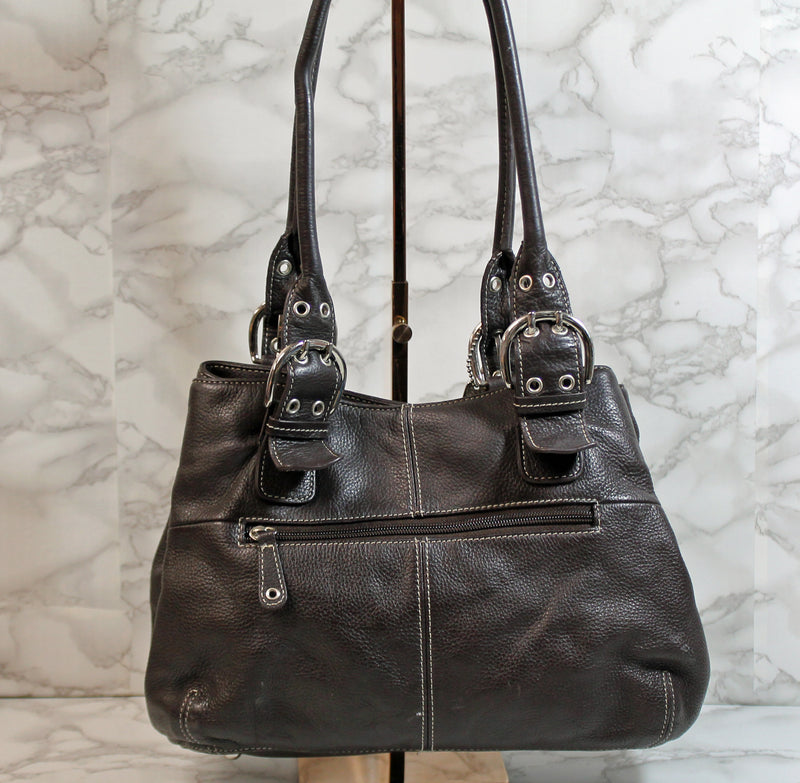 Tignanello Purse: Brown Leather Shoulder Bag
