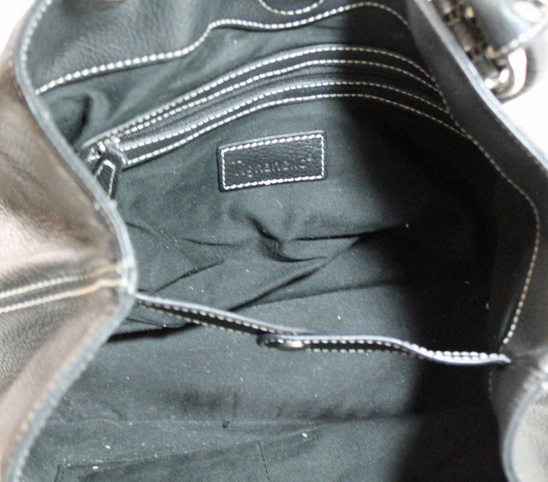 Tignanello Black Leather Shoulder Bag