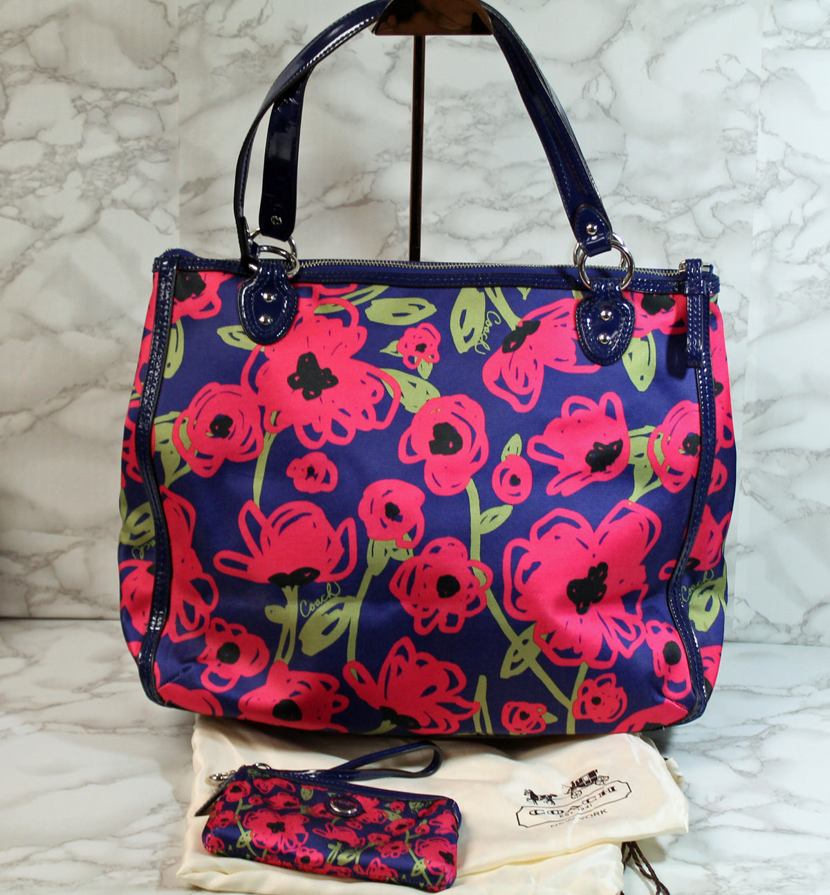 Coach Purse: 22442 Poppy Hallie Rose Tote Set Bag