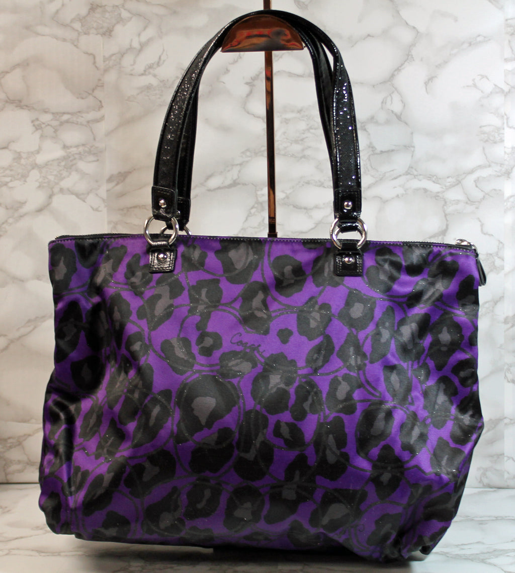 Coach | Bags | Coach Purple Poppy Handbag | Poshmark