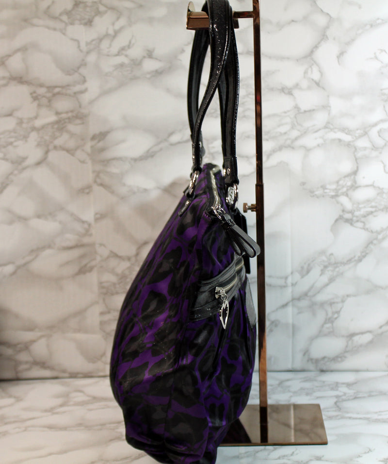 Black and purple coach purse Clearance