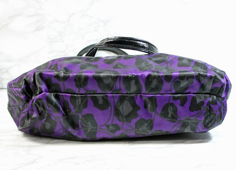 Coach Purse: F20048 Purple Black Ocelet Poppy Shoulder Bag