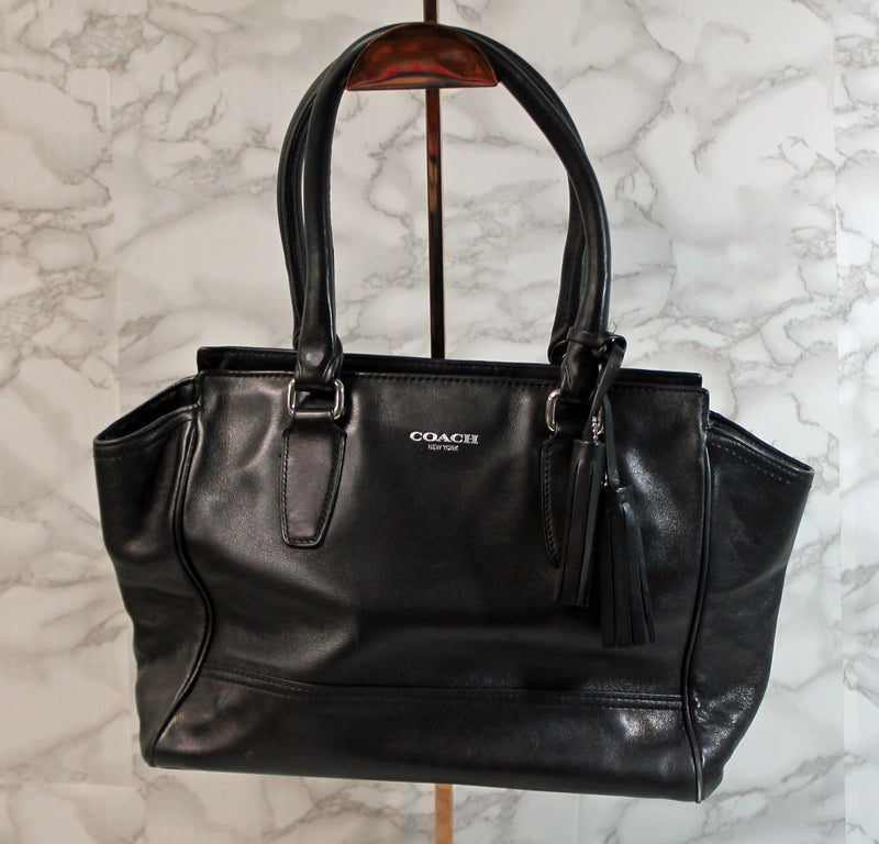 Coach Purse: 19891 Black Leather Legacy Candace Shoulder Bag