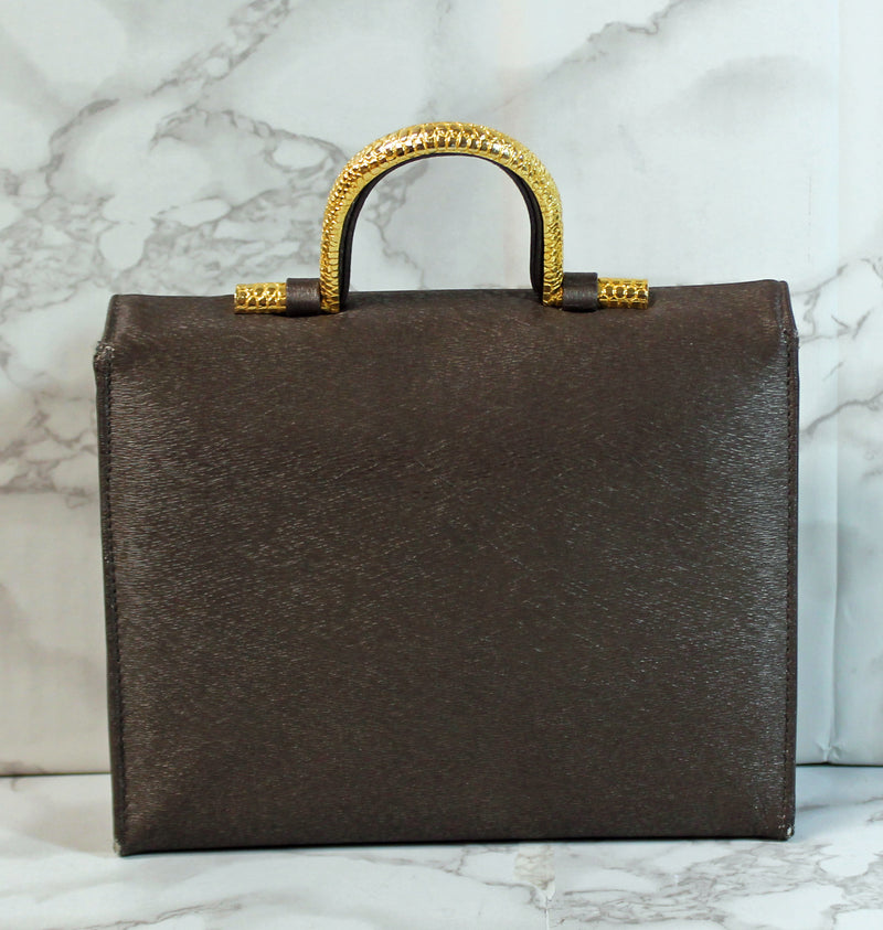 Waldman Purse: Brown Evening Handbag