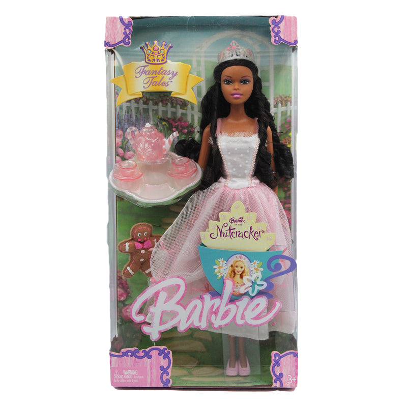 2004 Fairy Tales Nutcracker Clara Tea Party Barbie (G8377) - African American