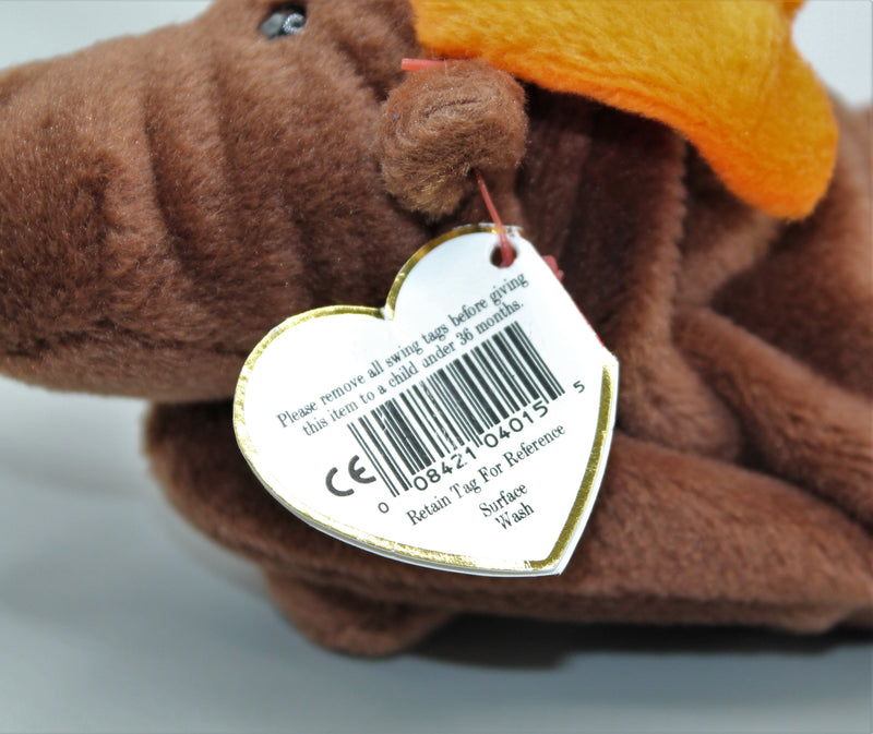 Ty Beanie Baby: Chocolate the Moose | Tags: Non-Mint 3-1 | Actual Photos