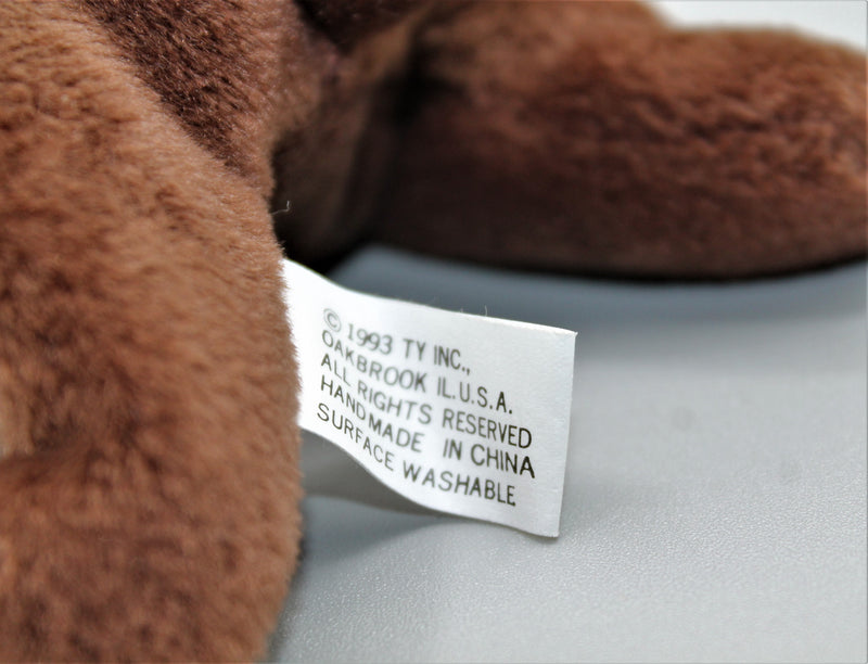 Ty Beanie Baby: Chocolate the Moose | Tags: Non-Mint 3-1 | Actual Photos