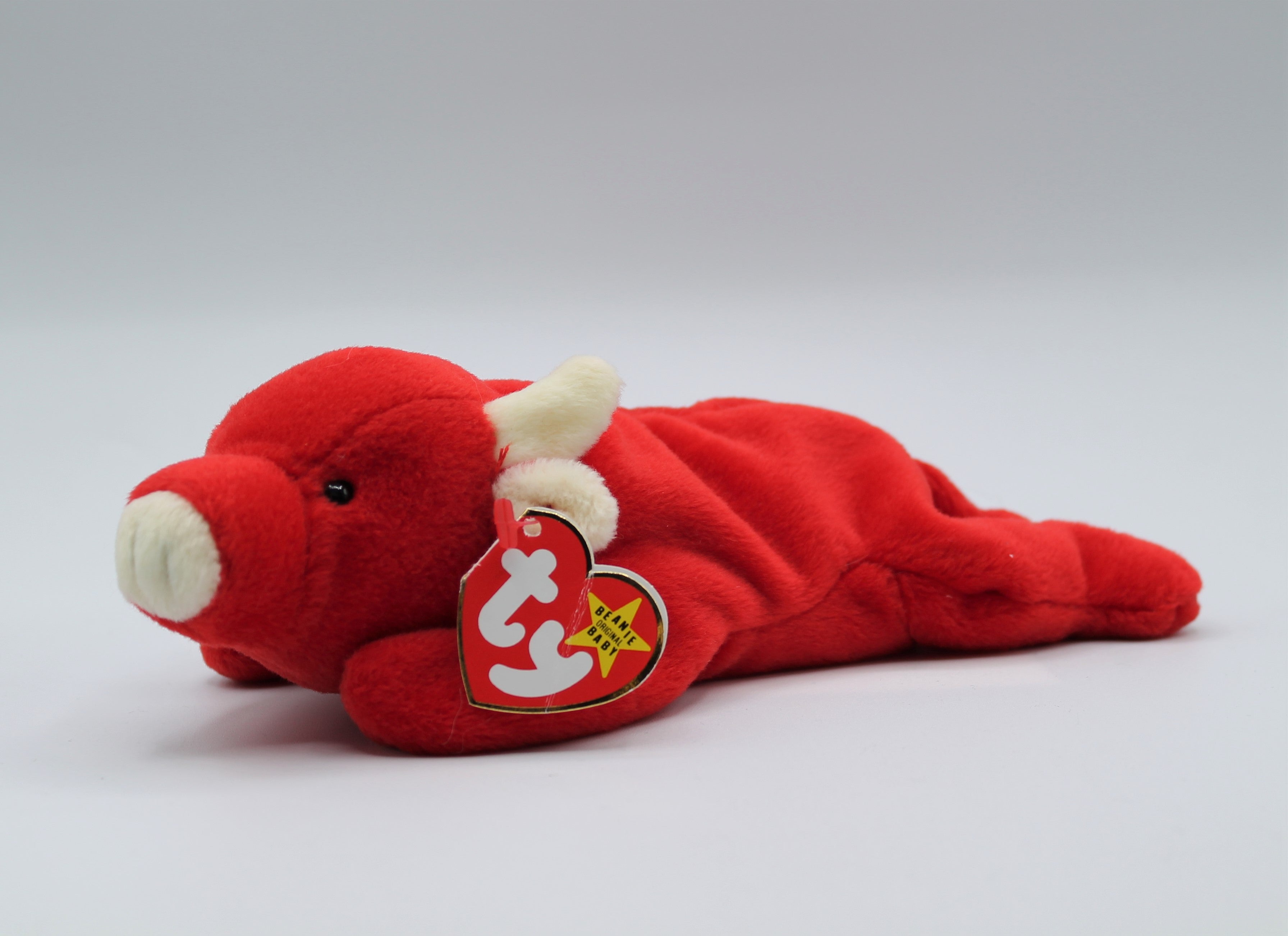 Ty Beanie Baby Tabasco the Bull Creased Tag