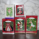 Lot of 5 Hallmark Ornaments - Barbie, Maxine, Santa, & More