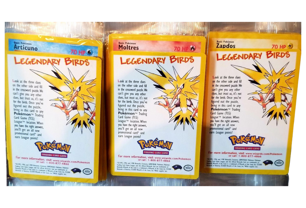 Pokemon: Legendary Birds Set of 3 - Moltres, Articuno & Zapdos Pokemon: Legendary Birds Set of 3 - Moltres, Articuno & Zapdos