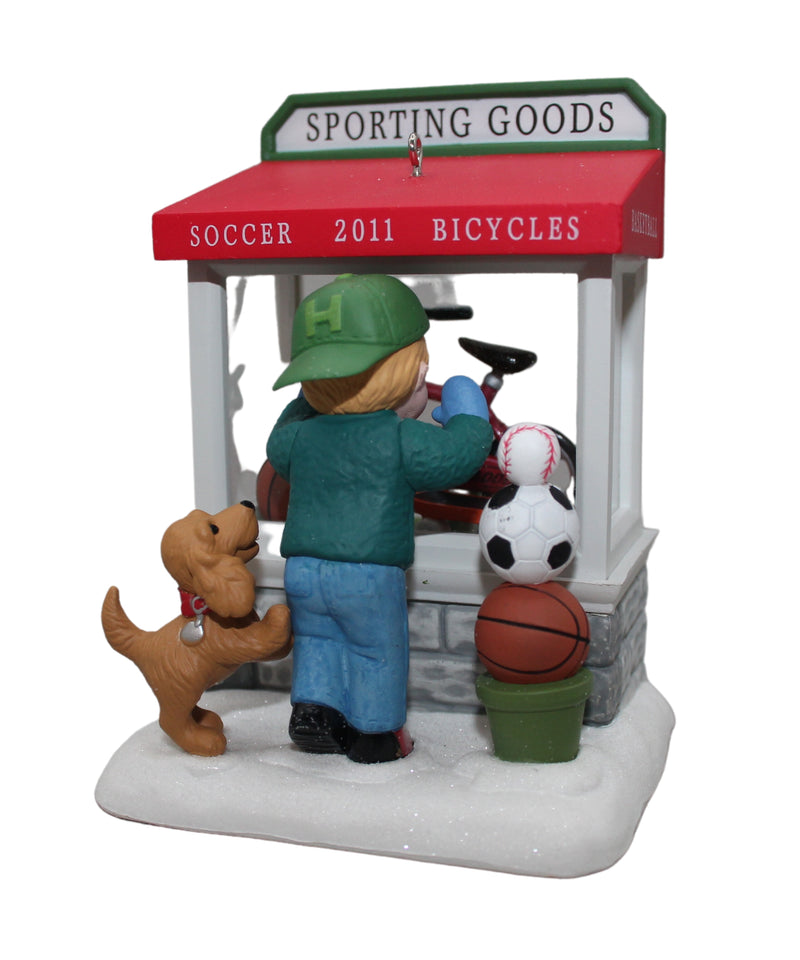 Hallmark Ornament: 2011 Christmas Window Sporting Goods | QXC5020 | 9th in series