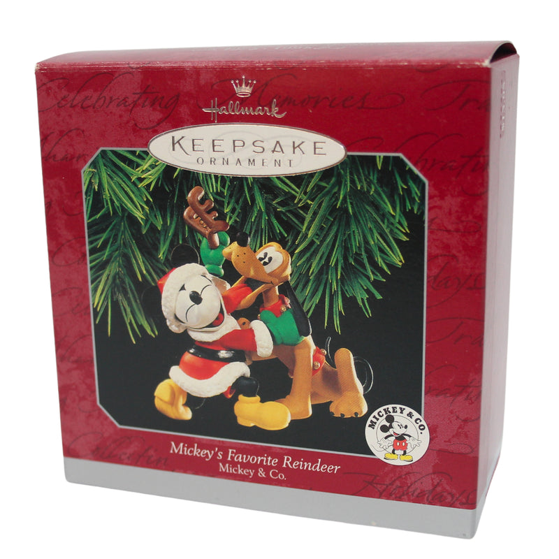 Hallmark Ornament: 1998 Mickey's Favorite Reindeer | QXD4013 | Pluto