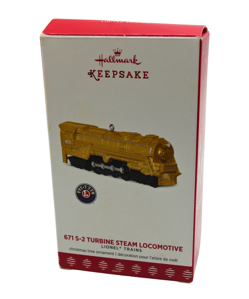 Hallmark Ornament: 2017 Turbine Steam Locomotive | 671 S-2 - Gold | QXE3095