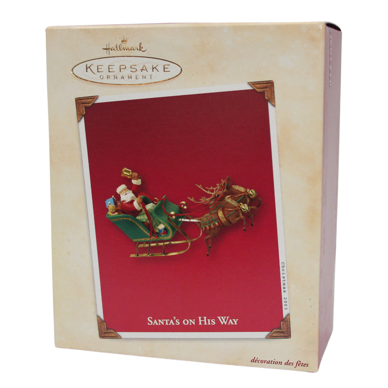 Hallmark Ornament: 2003 Santa's on His Way | QXG8809