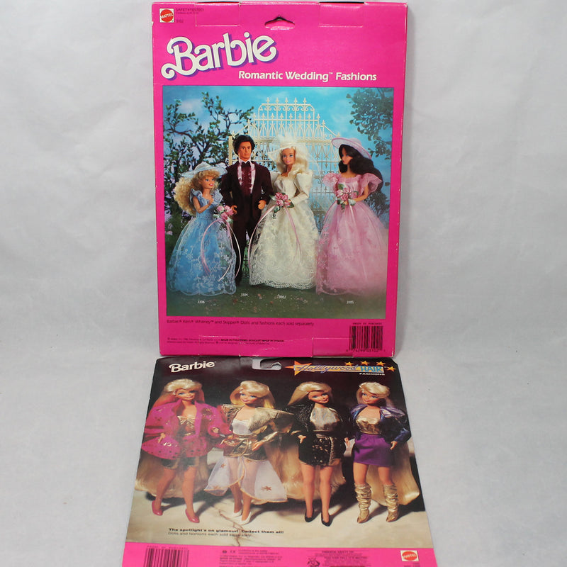 Barbie Romantic Wedding and Hollywood Hair Fashions - Set of 2