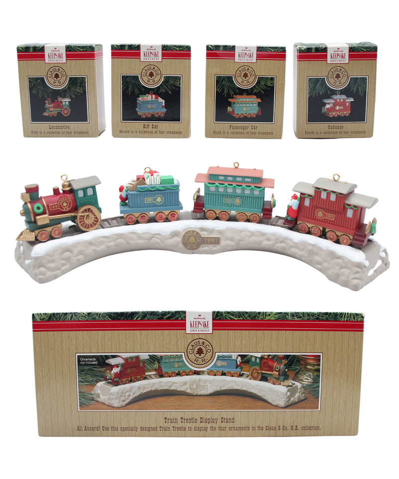 Set of 5 Claus & Co R.R. Hallmark Ornaments | 1991 | Full Set
