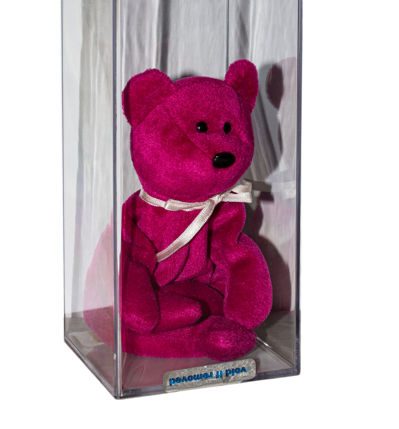 Authenticated Beanie Baby: New Face Teddy - Magenta