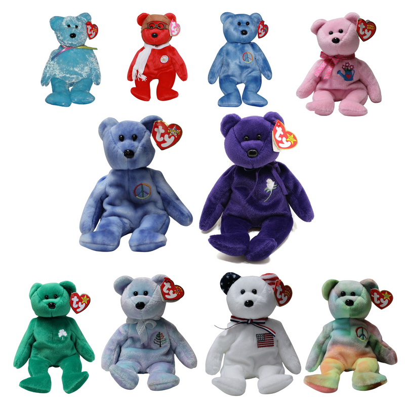 Ty Beanie Babies: 10 Randomly Selected Teddy Bears