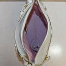 Dooney & Bourke Purse: White Leather Dillen Medium Hobo Bag
