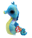Ty Beanie Boo: Neptune the Seahorse - Glitter Eyes, Regular Size