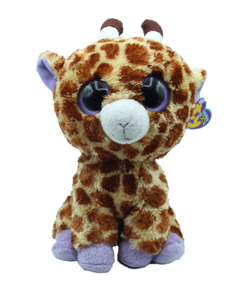 Ty Beanie Boo: Safari the Giraffe - Solid Eyes, Medium Size