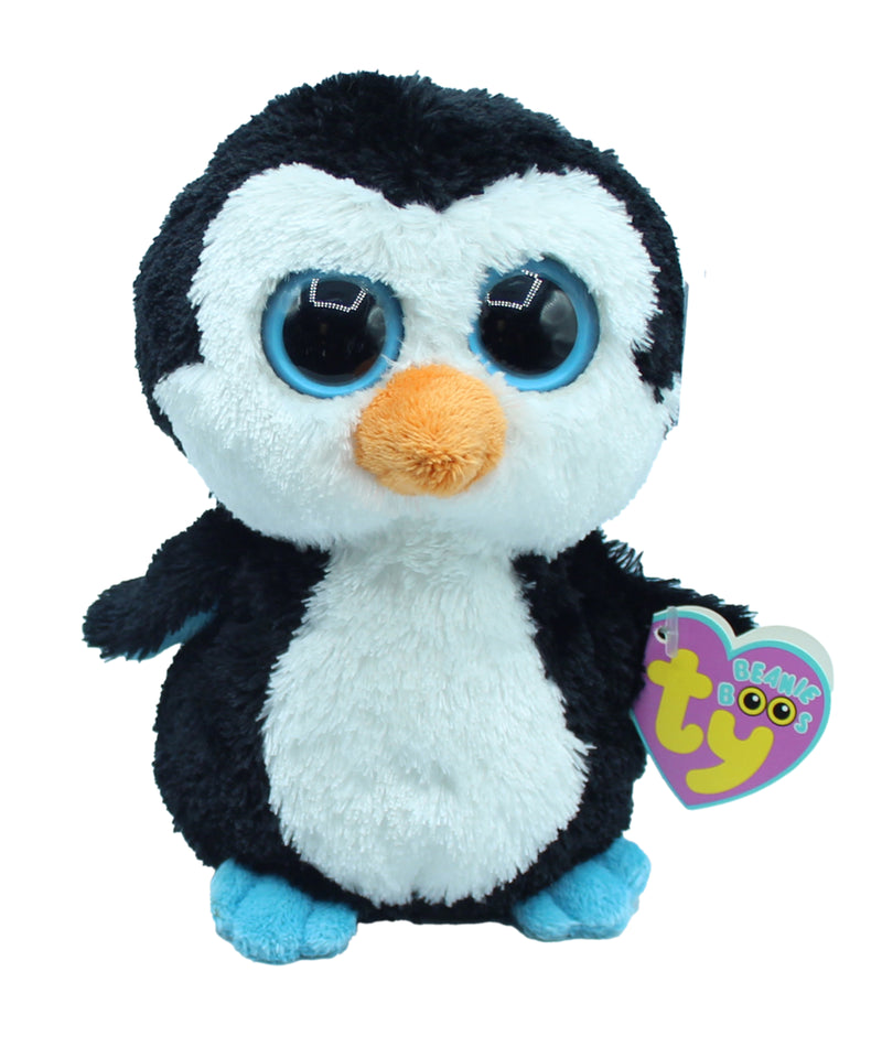 Ty Beanie Boo: Waddles the Penguin - Solid Eyes, Regular Size
