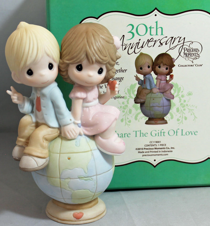 Precious Moments Figurine: CC119001 Peace, Love and Unity, Together We Will Change the World | Symbol of Membership