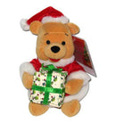 Disney Plush: Pooh Bear as Santa with Gift