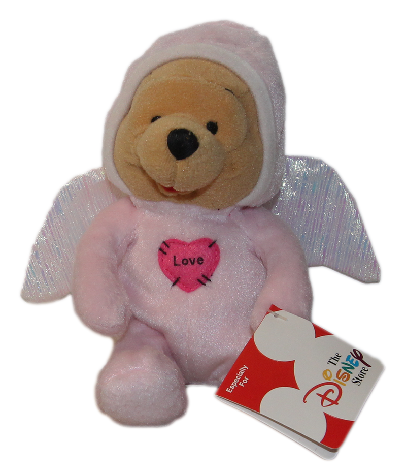 Disney Plush: Pooh Bear as a Pink Angel