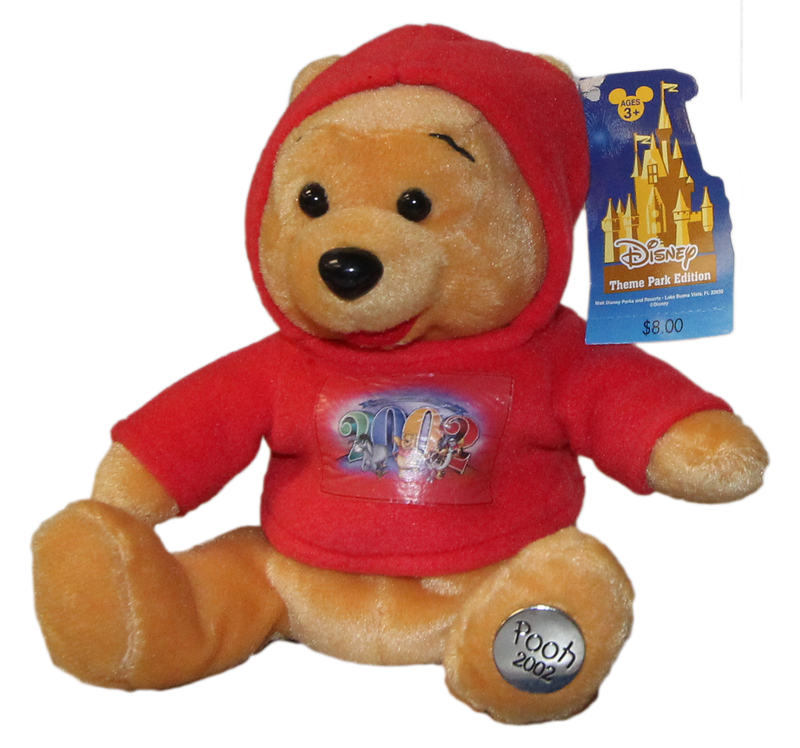 Disney Plush: Pooh Bear in Red Sweater- 2002