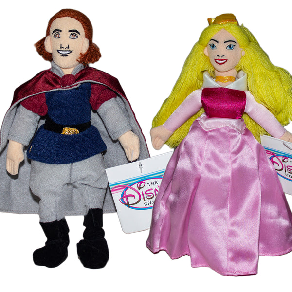 Disney Plush Sleeping Beauty s Prince Phillip and Aurora Set of Two