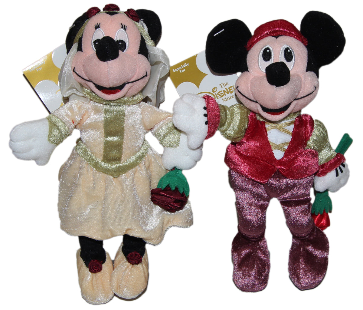 Disney Plush: Mickey Minnie as Romeo and Juliet Set of Two
