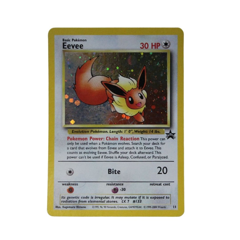 Pokemon Single Holo Card: Eevee #11 Black Star Promo Pokemon Single Holo Card: Eevee #11 Black Star Promo