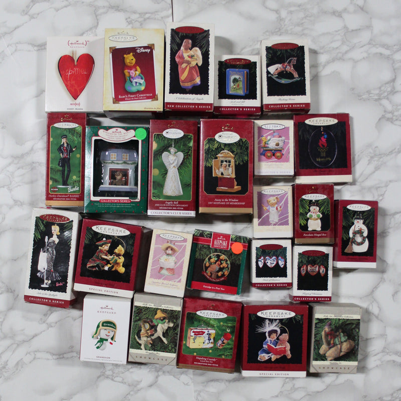Hallmark Ornament Mystery Box - Random Lot of 25 Ornaments with boxes