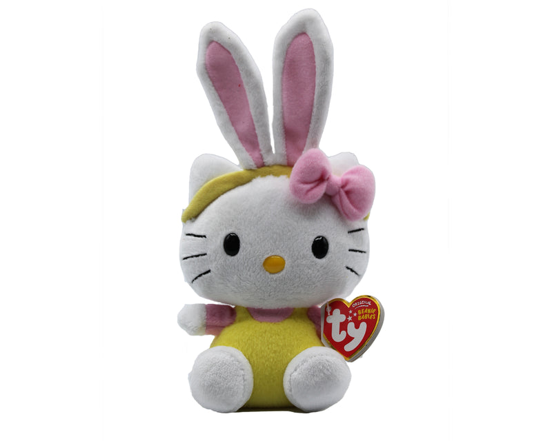 Ty Beanie Baby: Hello Kitty the Cat - Bunny Yellow Overalls
