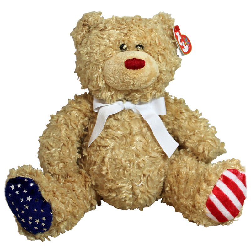 Ty Buddy: Independence the Bear- White Ribbon
