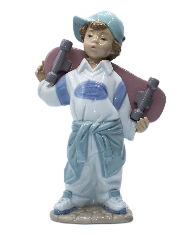 Lladró Figurine: Nao 1361 Little Skateboarder