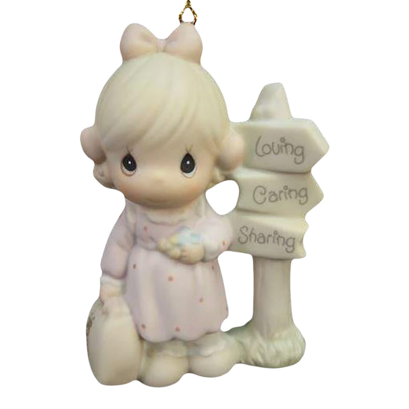 Precious Moments Ornament: PM040 Loving, Caring and Sharing Along the Way | Members Only