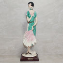 Giuseppe Armani Figurine: Lady with Fan Green Dress 0387-C