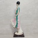 Giuseppe Armani Figurine: Lady with Fan Green Dress 0387-C