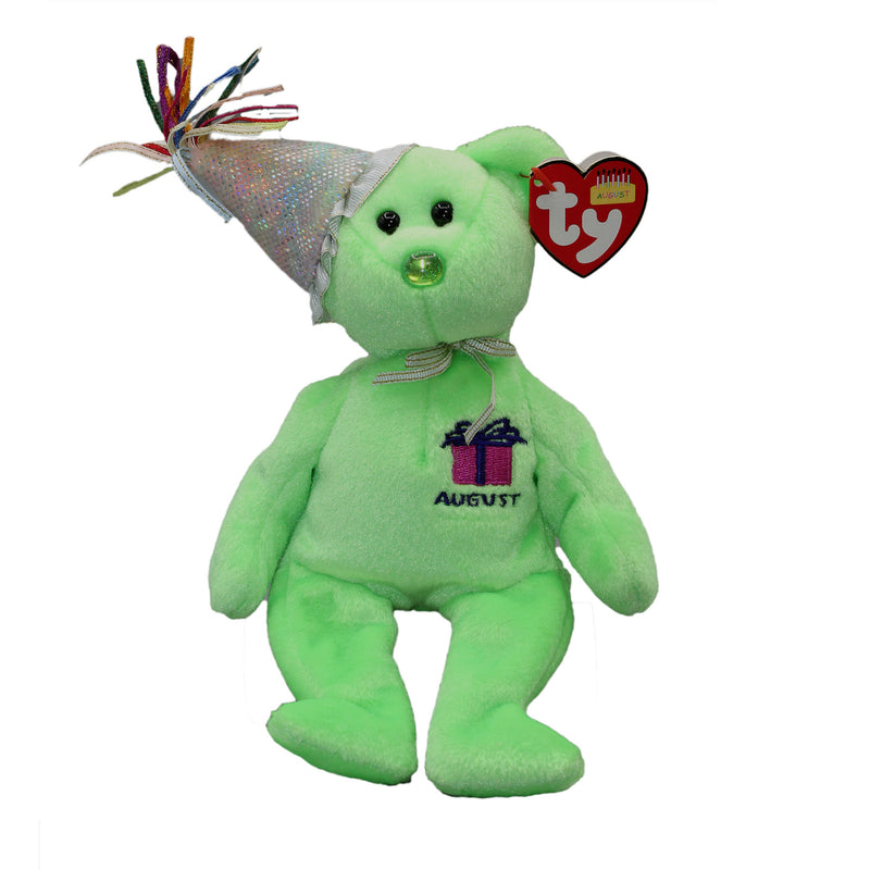Ty Beanie Baby: August the Bear with hat