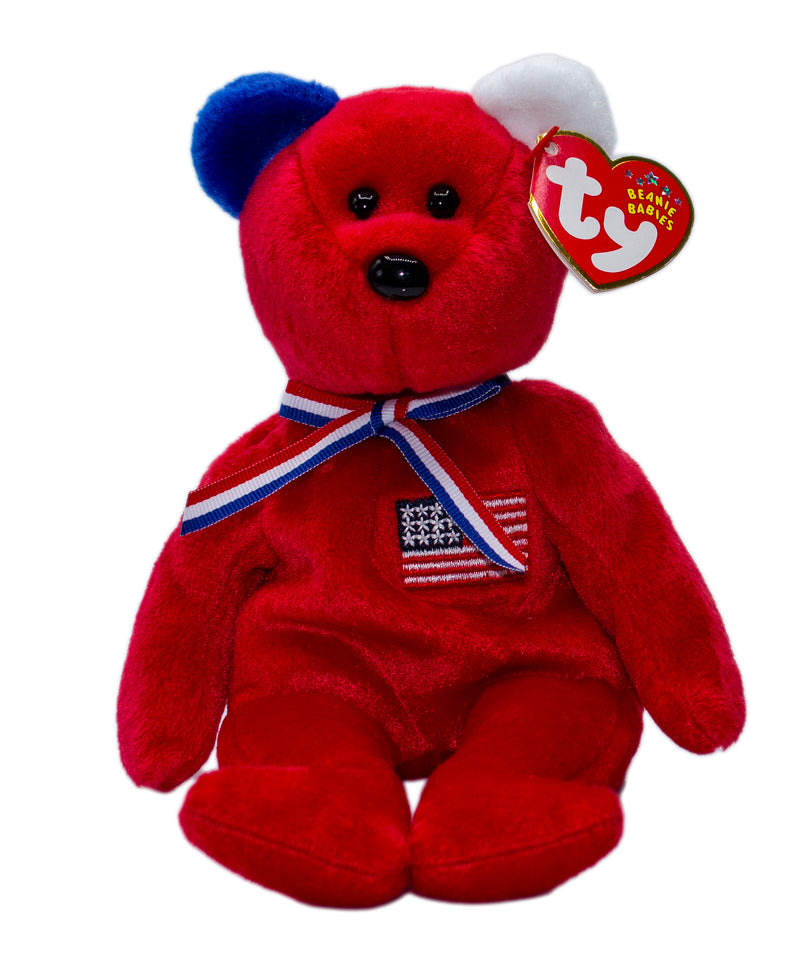Ty Beanie Baby: America the Bear- Red