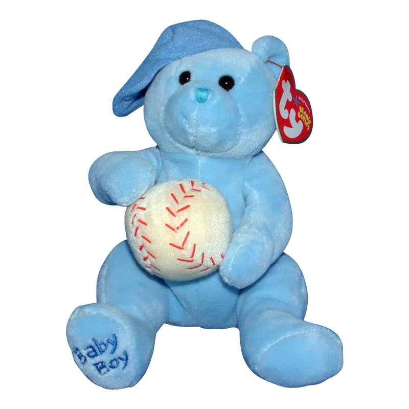 Ty Beanie Baby: Baby Boy the Bear - with baseball