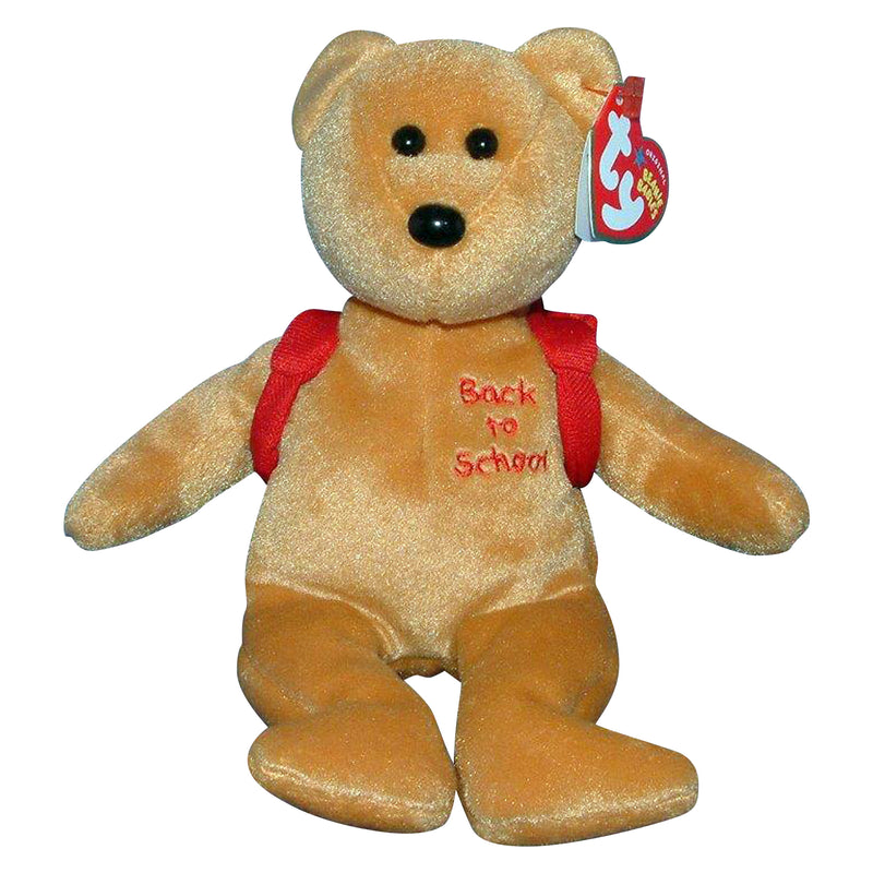 Ty Beanie Baby: Books the Bear - Red Backpack