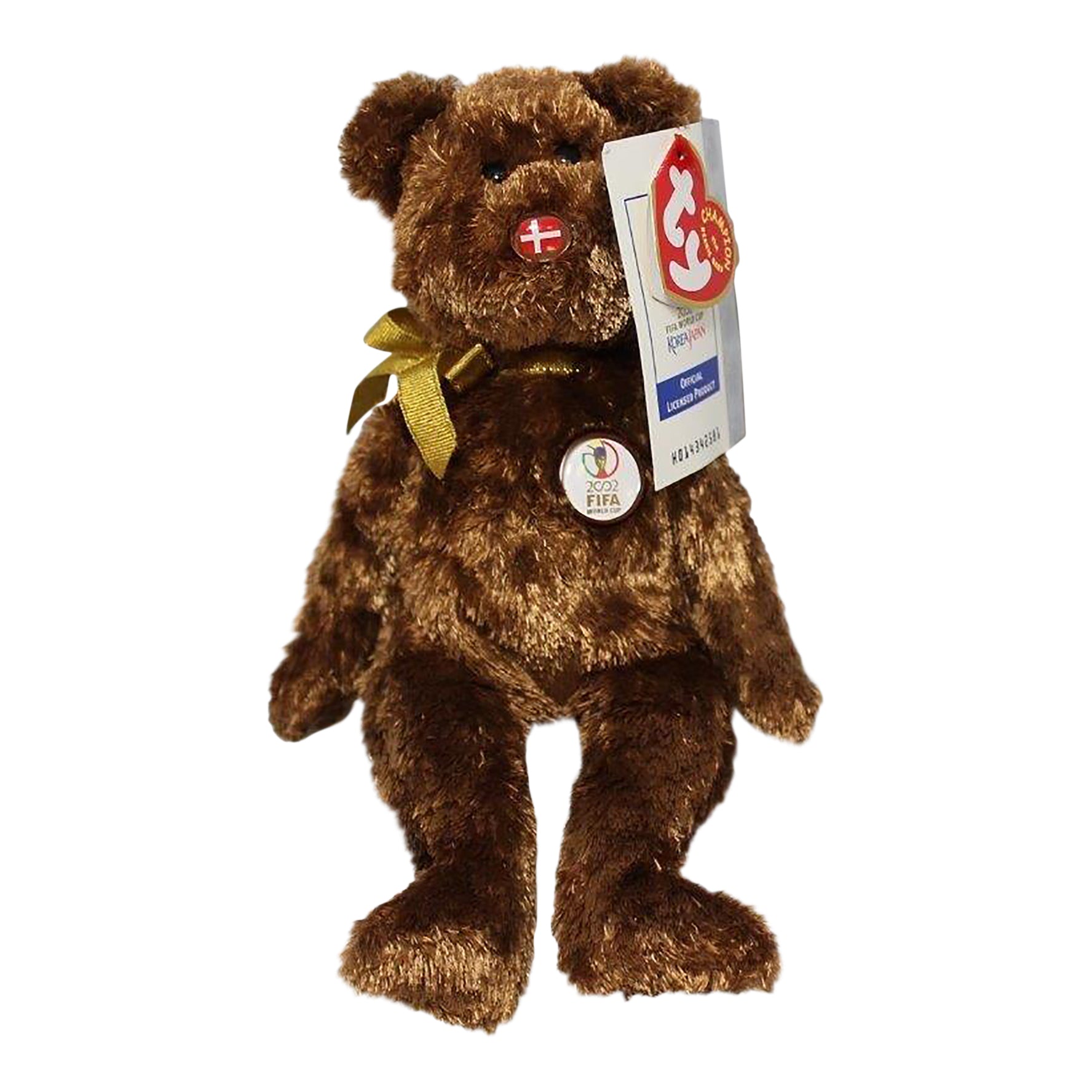 Ty Beanie Baby: Champion Denmark FIFA World Cup Bear