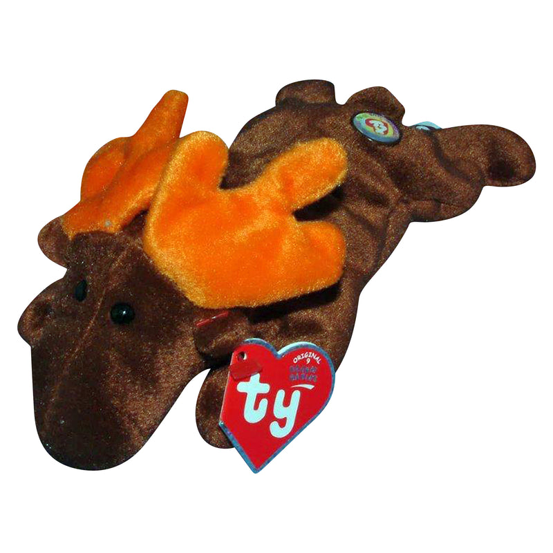 Ty Beanie Baby: Chocolate BBOC the Moose - Original Nine Replica
