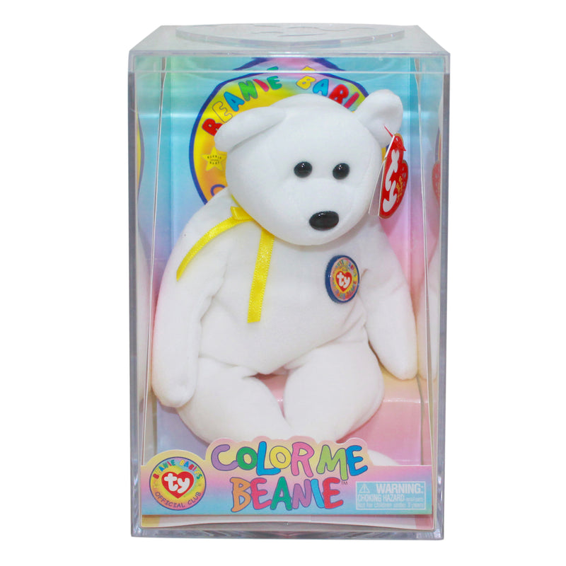 Ty Beanie Baby: Color me Beanie - Birthday Bear Kit - Yellow Ribbon