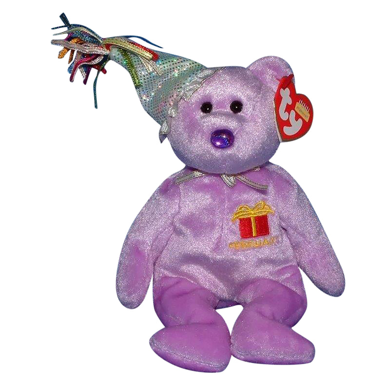 Ty Beanie Baby: February the Bear with Hat