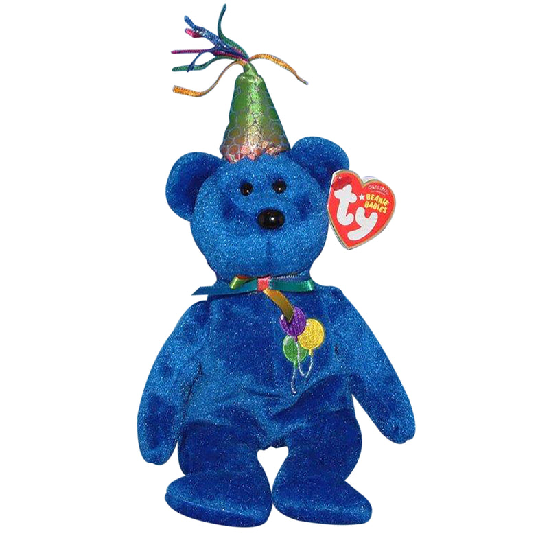 Ty Beanie Baby: Happy Birthday the Bear - Blue