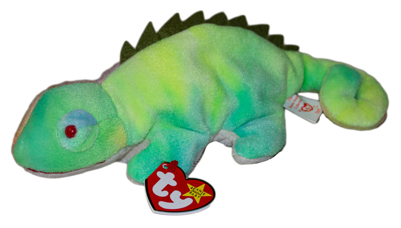 Ty Beanie Baby: Iggy the Rainbow Iguana - No Tongue